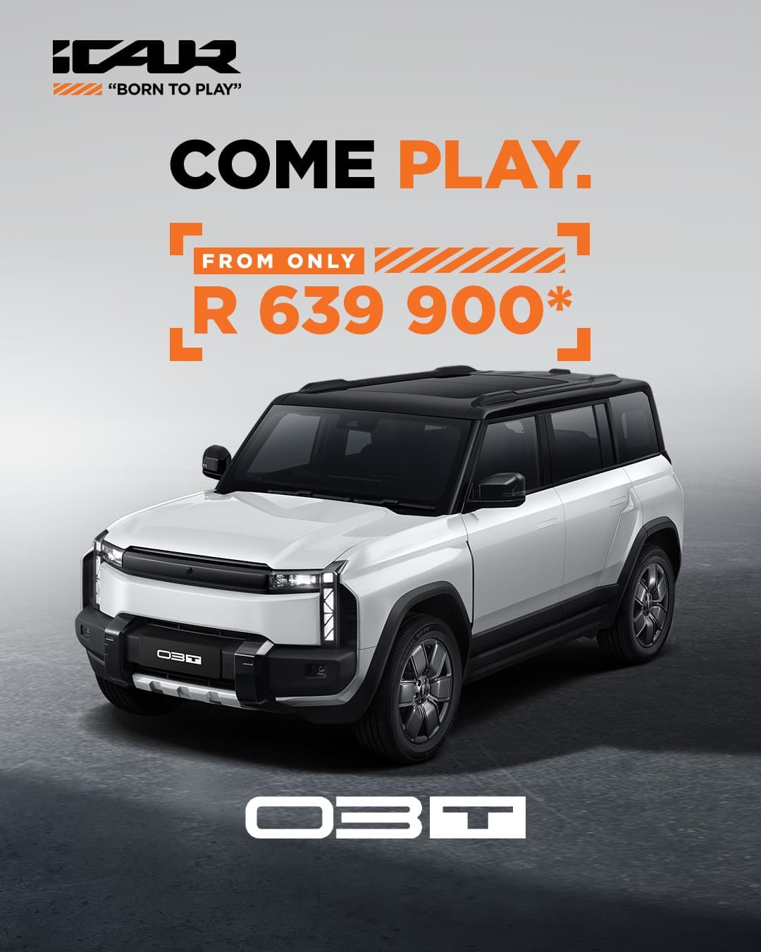 It’s OK, you can stare. I make quite the entrance. I’m 03T. Come play from R639 900*